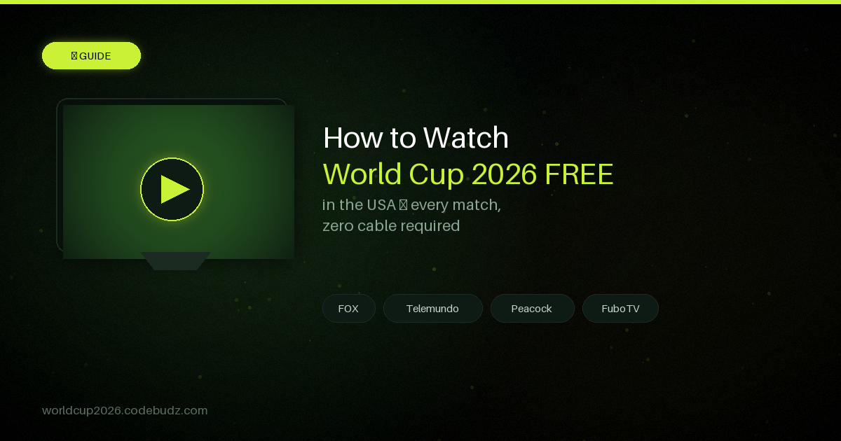 How to watch World Cup 2026 free in USA